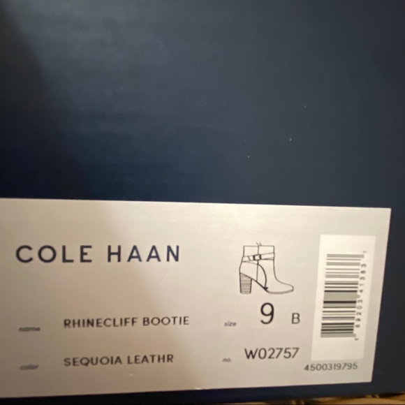 COLE HAAN Leather Ankle Bootie, Brown, 9 - Picture 16 of 16